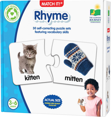 Learning Journey International Match It! - Rhyme - 30 Self-Correcting Rhyming Wo