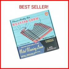 Pepperell Weaving Loom Retro Craft Kit, Red, 1 Count (Pack of 1)