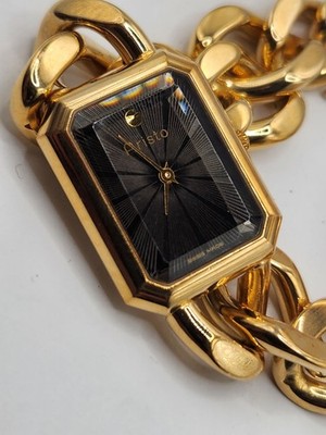 Damenuhr Aristo Quartz Panzer Double Gold Auflage Swiss 36x25mm