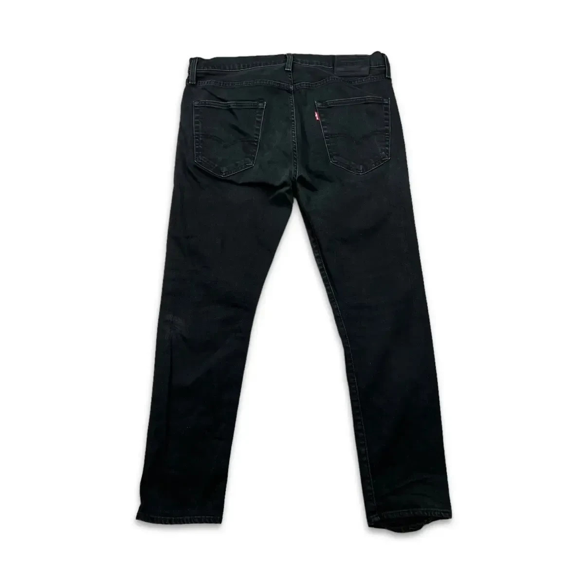 Levi's 512 Jeans Men 34x28 Black Slim Taper Leg Dark Wash Mid Rise