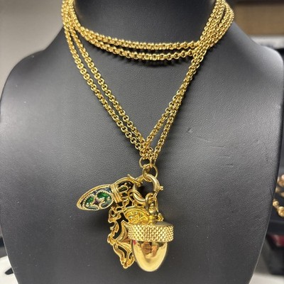 Joan Rivers 4 Strand Necklace With 3 Interchangeable Pendants