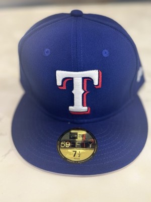 Texas Rangers New Era 59FIFTY Royal Blue On-Field Fitted Hat Cap Size 7 1/2