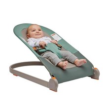 Boon Slant Portable Baby Bouncer - Folding Seat for Infants - Dark Green