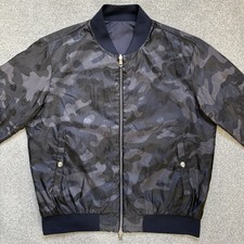 Moncler Broudig Reversible Bomber Jacket Navy Size 3 Medium 100% Authentic