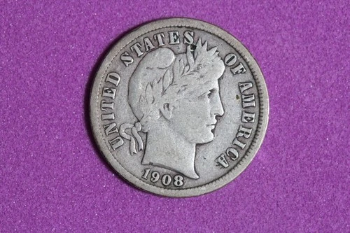 Estate Find 1908 O Barber Dime #K60201