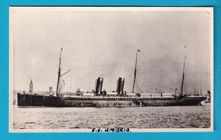 Original PC Size Real Photo Cunard Line S.S. UMBRIA