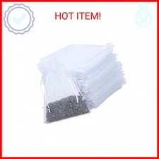 Kslong 100PCS Small Mesh Bags Drawstring 3x4,Sheer Organza Bags Drawstring for J