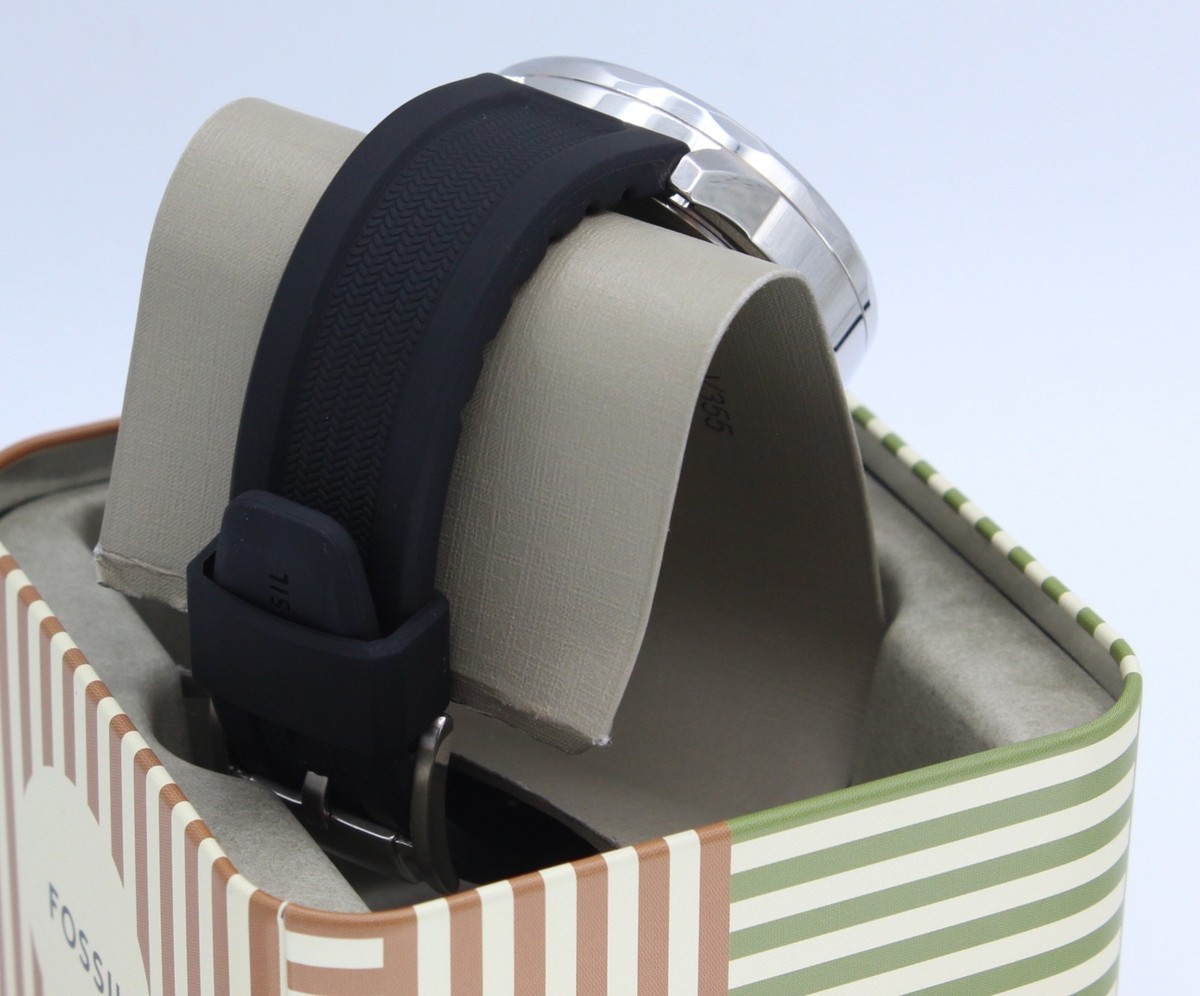 ＹＫ 2本セット Fossil Bannon Multifunction Black Silicone Watch BQ2494 for sale