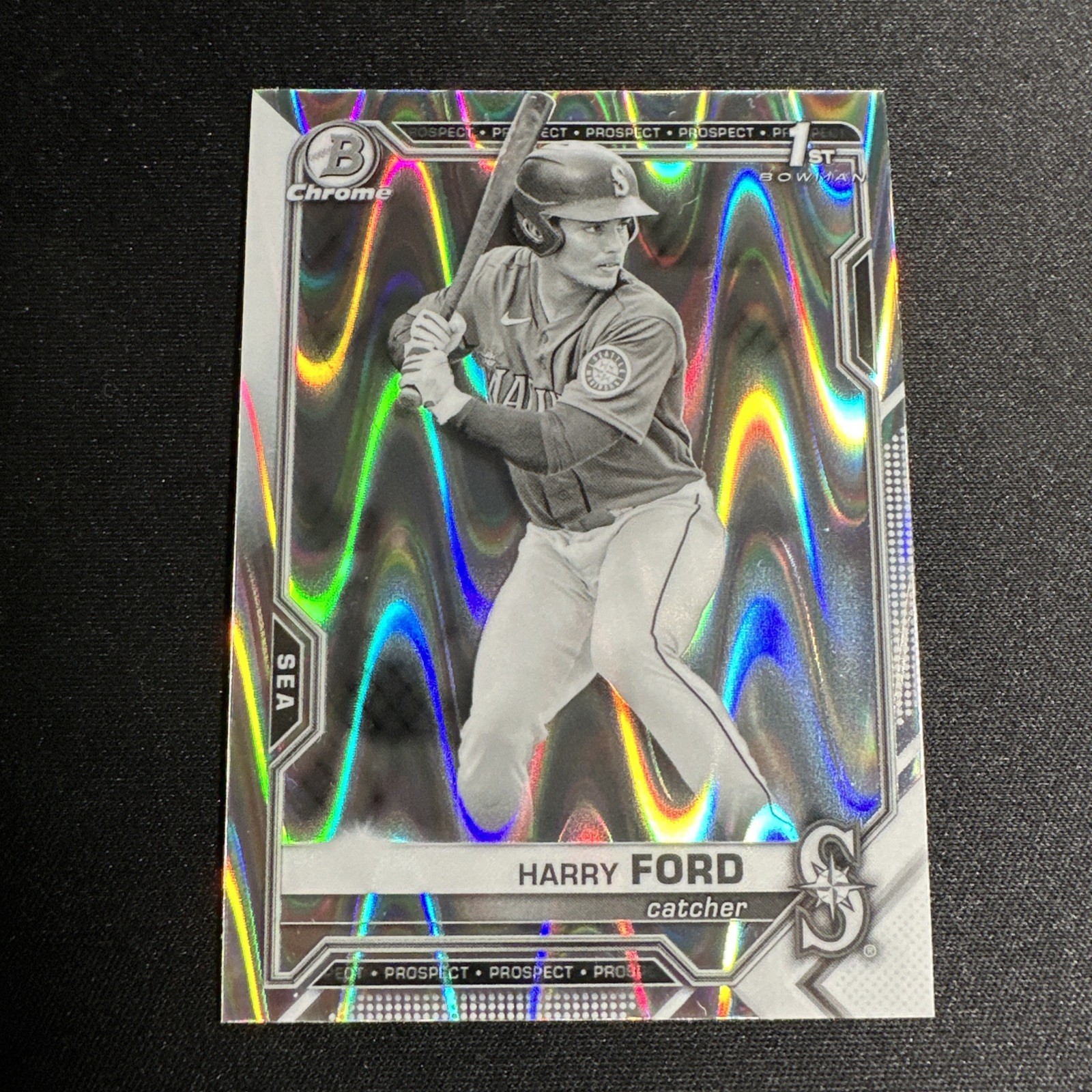 2021 Bowman Draft Harry Ford 1st Chrome Black & White RayWave Refractor #BDC-1