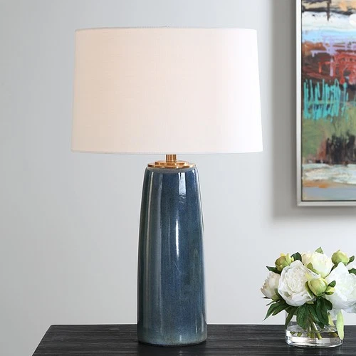 Uttermost Submerged Deep Blue Table Lamp - 26.25" H X 16" W X 16" D - Picture 2 of 7