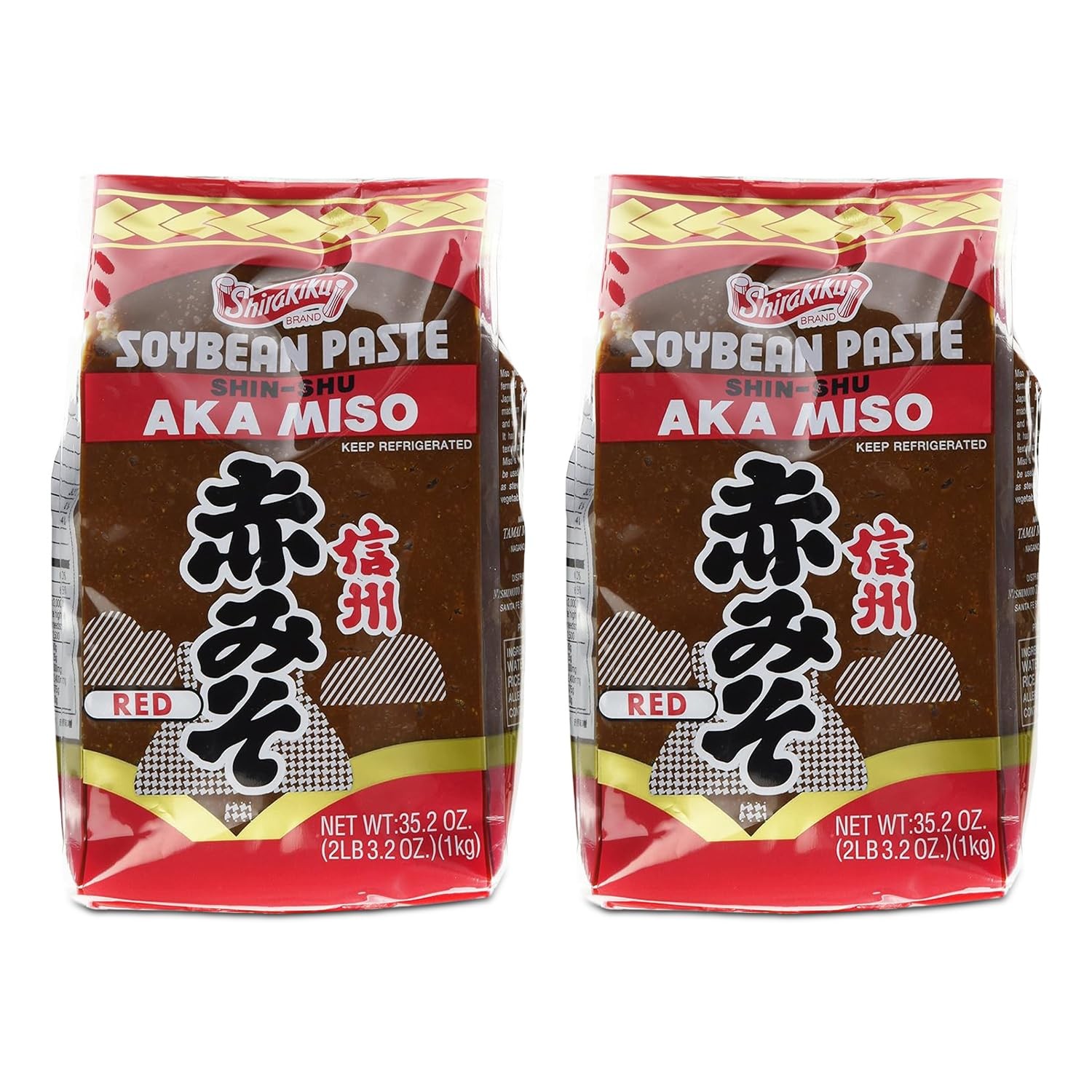Pasta de soja miso rojo para sopa, salsa, adobo - 35,2 oz (paquete de 2)