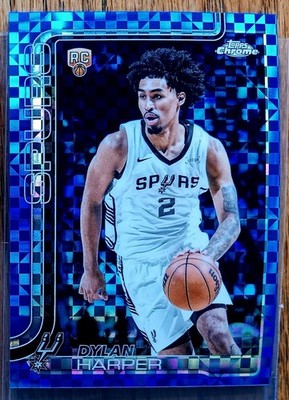 2025 Topps Chrome #252 BLUE XFRACTOR Dylan Harper Rookie RC SP X 