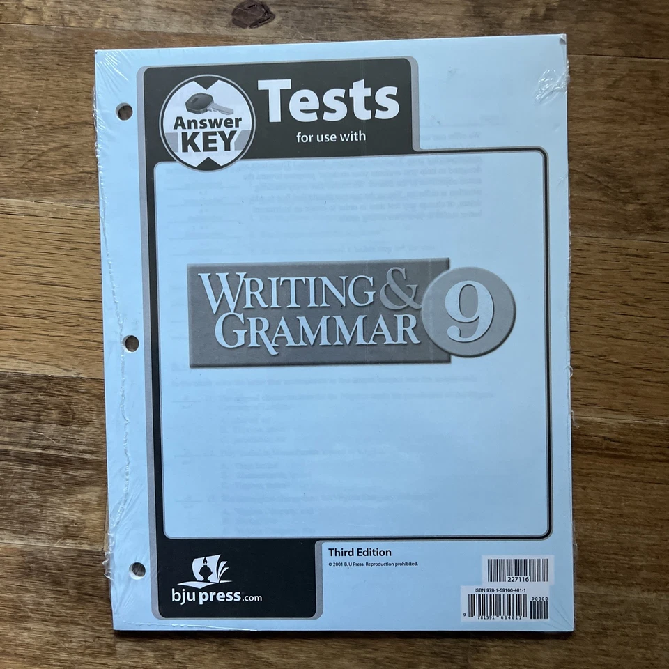 BJU Writing & Grammer 9 Teacher’s Edition - Image 4 of 4