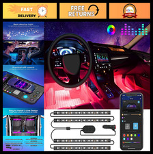 Rgb Smart Car Led Interior Lights App Control Multi-color Ambient Lighting Rgb Smart Car Led Interior Lights App Control Multi-color Ambient Lighting