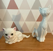 Vintage Goebel / John Jenkins Porcelain White Cats/Kittens  Figurines