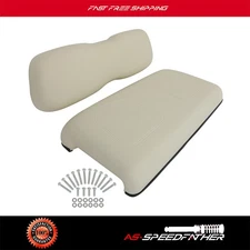 White Golf Cart Front Cushion Set Fits Club Car DS