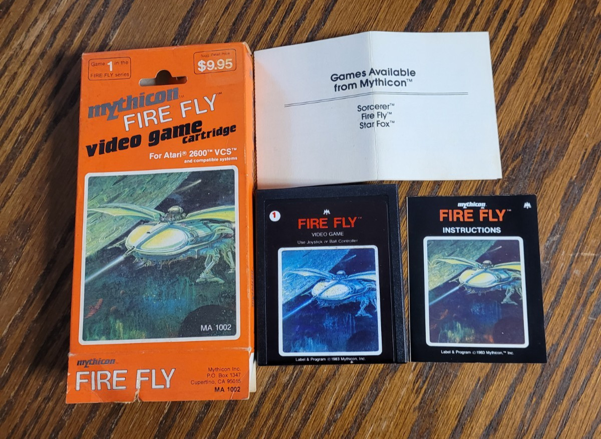 Vintage Atari 2600 FIRE FLY Game & Instructions In Original Box 1983