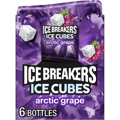 ICE BREAKERS Ice Cubes Arctic Grape Sugar Free Chewing Gum Bottles, 3.24 oz (...