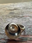 N.E From Vintage  Denmark 925S Sterling Silver Modernist Ring vtg estate 3156