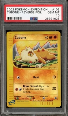 Pokemon Cubone Expedition Reverse Holo #103 PSA 10 Gem Mint