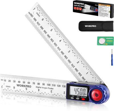 Digital Angle Finder, 7-Inch / 200 Mm Stainless Steel Angle Finder Tool with Loc