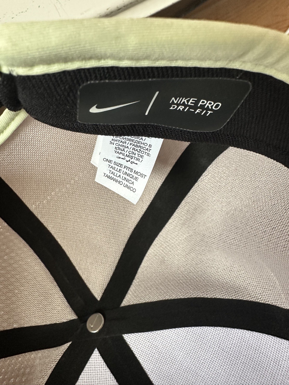 Nike Dri-Fit Pro Cap Trail Running Adult Adjustable Snapback Hat Grey/Pale Green image 5
