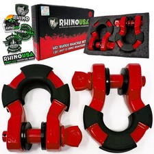 Rhino Usa Supershack-red 8-ton Super Shackles W Isolators Rhino Usa Supershack-red 8-ton Super Shackles W Isolators