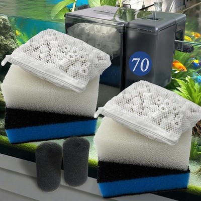 2 Sets of Upgraded Three-Stage Filtration Fish Tank Filter for AquaClear 70 P...