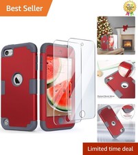 All-in-One iPod Touch 7 Case with Dual Screen Protectors - Heavy Duty Protection
