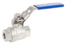 1/4" SS 316 Ball Valve - 2pc Full Port, 1000WOG