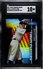 2021 Topps Chrome Update Whitey Ford Platinum Players SGC 10 Gem Mint Die-Cut