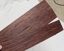 Ribbon figure Indian rosewood BASS guitar fretboard blank 3.1x26.5x.275" IRF89