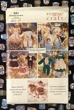 OOP Vogue Craft Ornaments 581 Miniature Victorian Clothing Sewing Pattern UC
