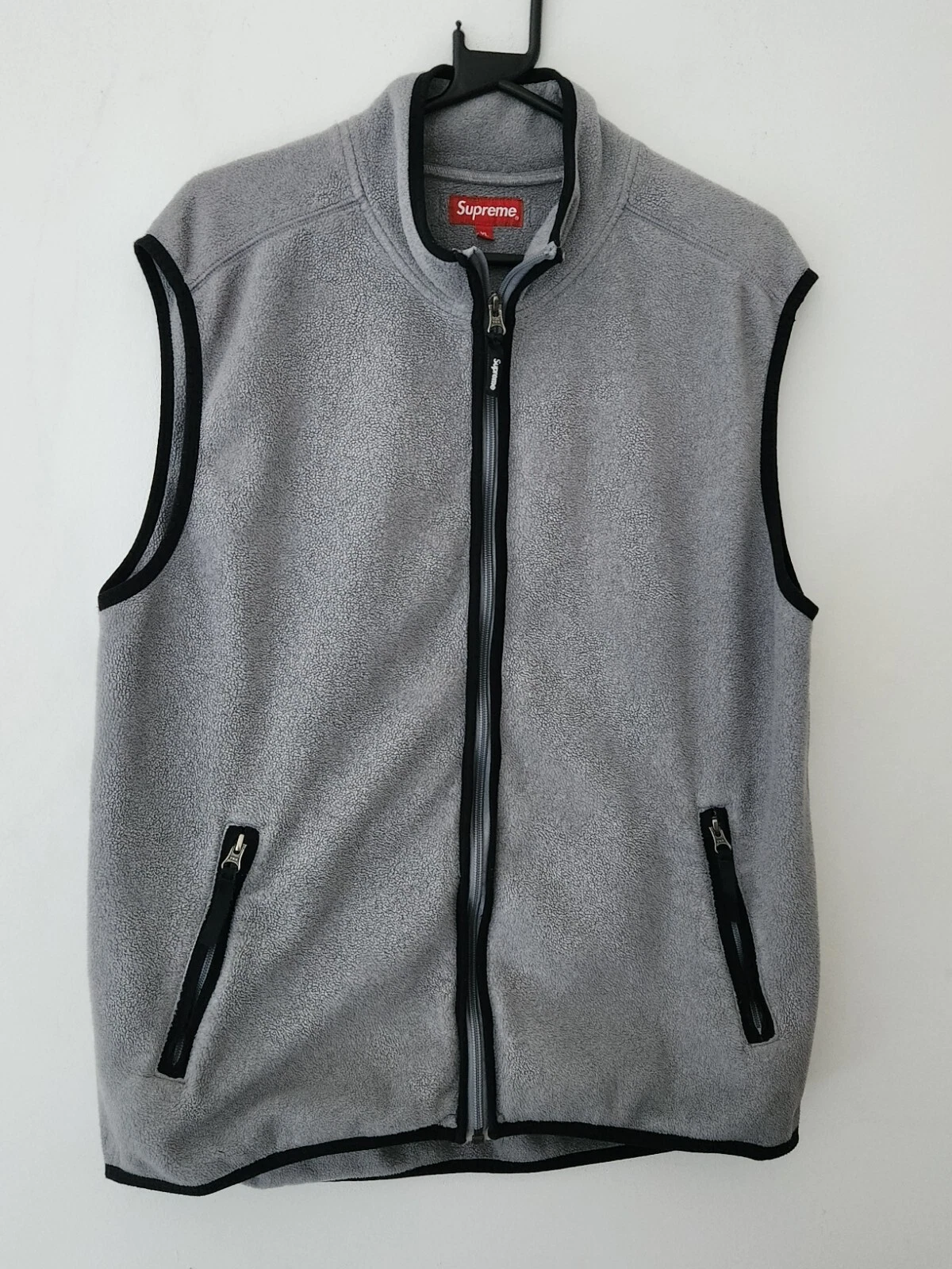 FW15 Supreme Polartec vest Size XL Grey Gilet Fleece