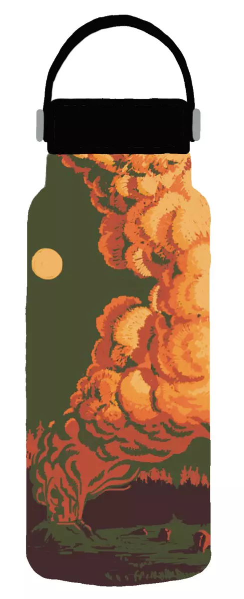 Orange hydro flask deals stickers