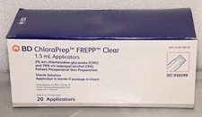 60Pcs - BD ChloraPrep FREPP Clear 1.5mL Applicators 3 BOXES REF 930299 Exp 07/25