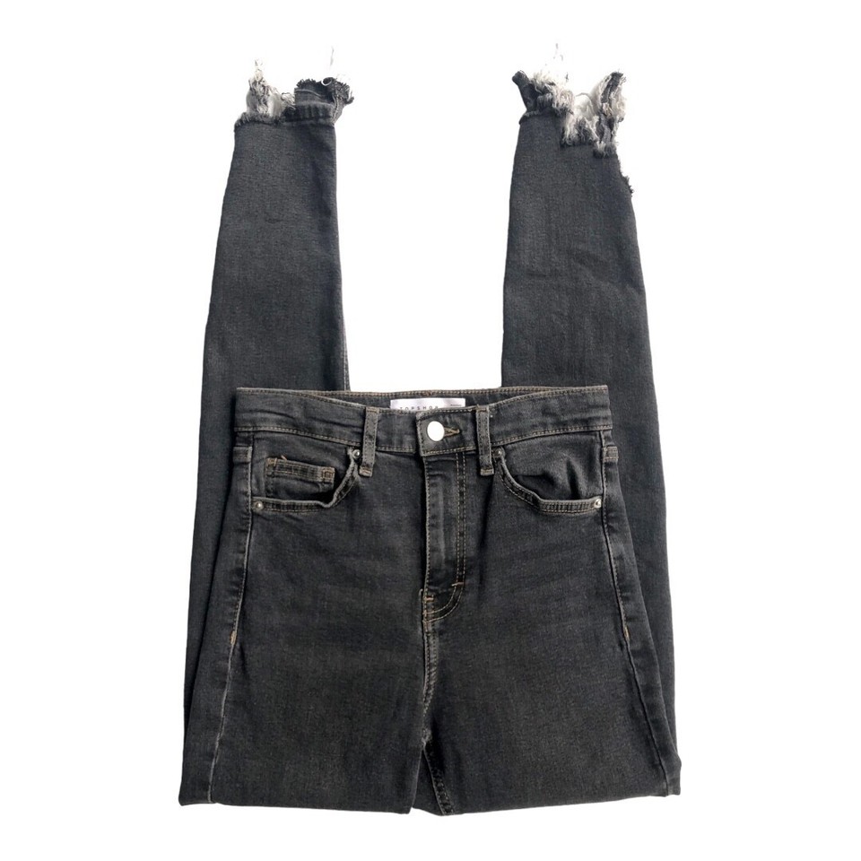 Jeans Women'sSize 26 Black High Rise Jamie Skinny Chewed Hem