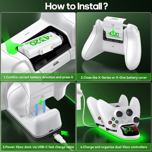 OIVO Controller Charger Station for Xbox Series/One-X/S/Elite - Picture 12 of 14
