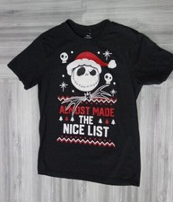Disney Tim Burton's Nightmare Before Christmas Jack Skellington Gray T-Shirt M