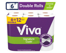 Viva Signature Cloth Paper Towels, 6 Double Rolls