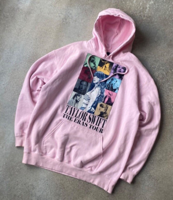 Taylor Swift The Eras Tour Pull Over Hoodie Women s Pink 