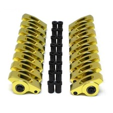 Small Block Chevy Sbc 350 Aluminum Roller Rockers Arms Kit 1.60 Ratio 716 Stud