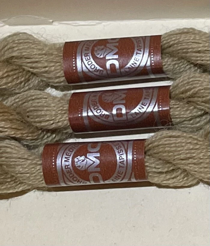 DMC Wool Embroidery Floss Broder Medicis Tan 8501 27.3yd Skein Lot Of 3 - Image 2 of 4