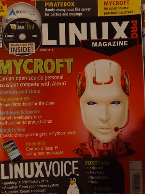 Linux pro,mycroft, linux voice & more w/free double sided dvd #211/2018
