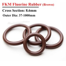 Brown FKM Rubber O Ring 8.6mm Cross Section OD 37-1000mm O-Ring Seal Ring Washer
