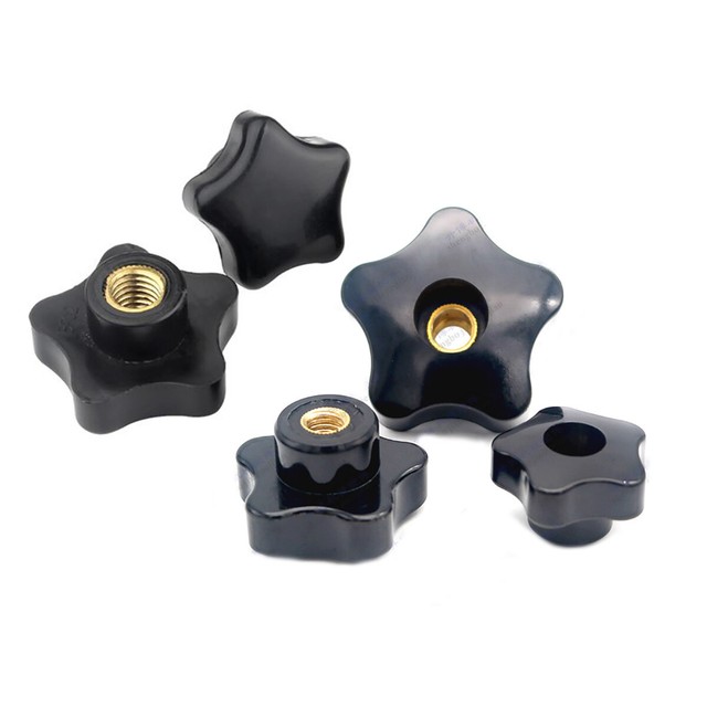 M5 M6 M8 M10 Black Five Star Plum Bakelite Thumb Nuts Hand Grip Twist