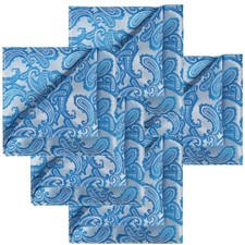 5PCS Pocket Square Set Paisley Wedding Hankies with Gift Box Mens Handkerchief