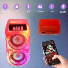 DUAL 3  PORTABLE BLUETOOTH PARTY SPEAKER WITH TRANSLUCENT MOTION PARTY LIGHTS