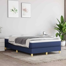 Giroletto a Molle con Materasso Blu 120x200 cm in Tessuto vidaXL