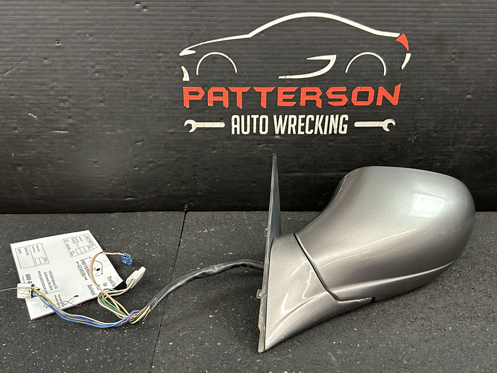 03-07 MASERATI COUPE GT POWER DRIVER LH SIDE VIEW DOOR MIRROR SILVER ID 0154382